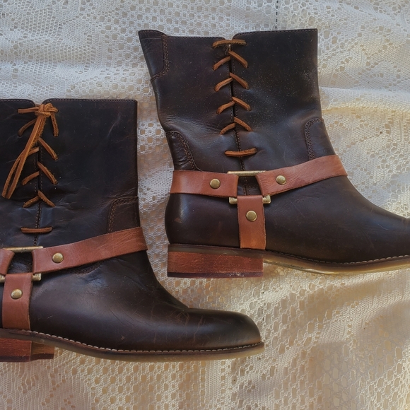 Anthropologie Latigo Tobacco Thistle Leather Boots Women's Size 8M EUC - Picture 4 of 5